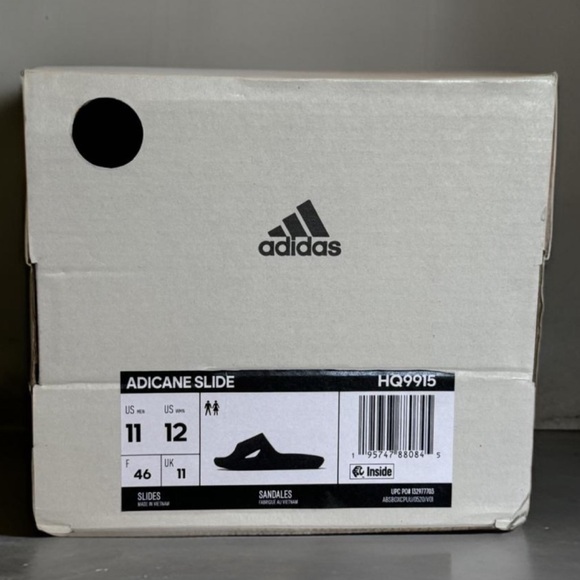 ADIDAS • Black Adicane Slides Shoes - Picture 12 of 12